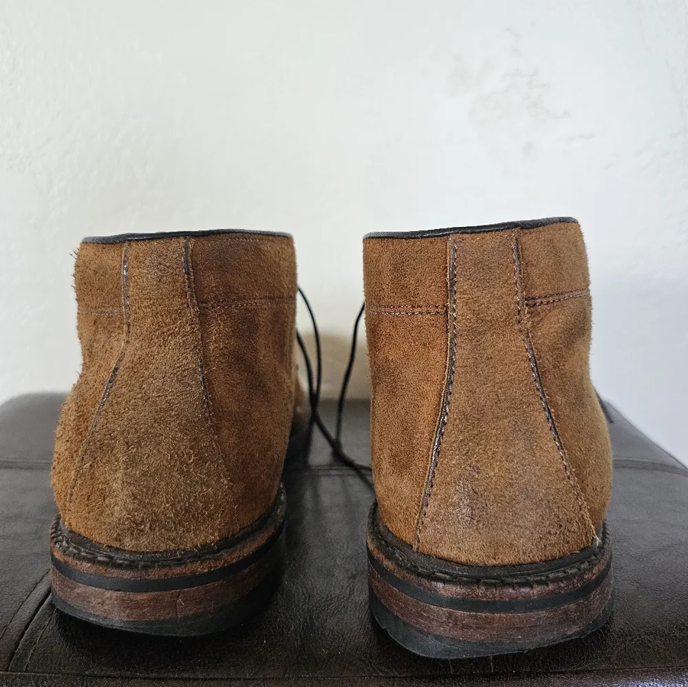 Allen Edmonds Katmai Chestnut Brown‎ Suede Distressed Chukka Boots Sz 8 D